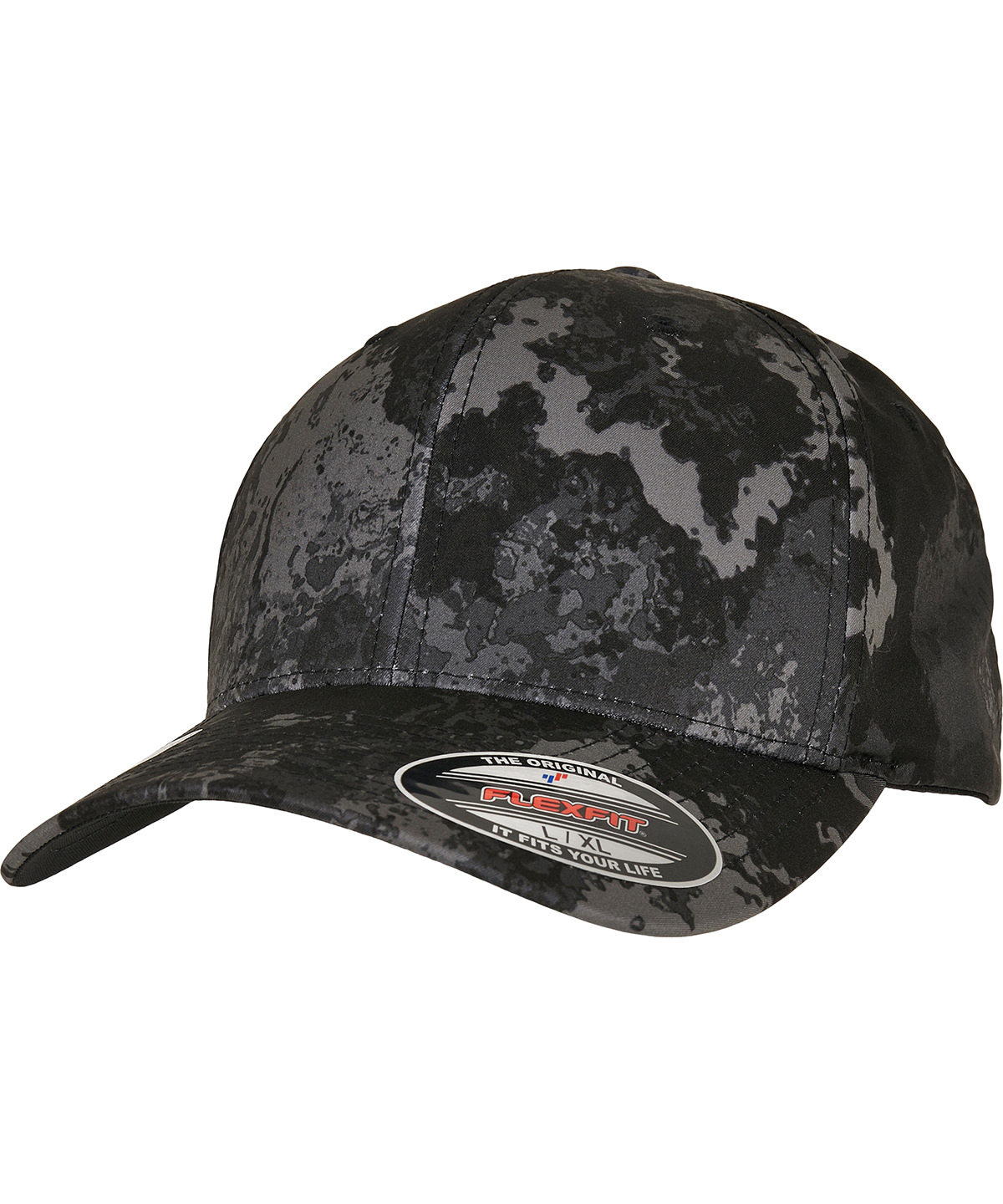 YP224_PoseidonBlack_FT Flexfit Veil Camo™ cap (6277VC) - Image 1