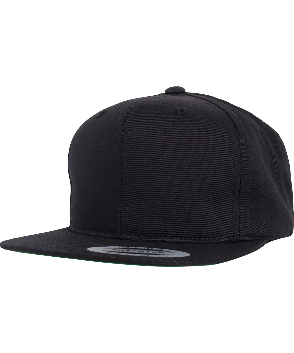 YP225_Black_FT Pro-style twill snapback youth cap (6308) - Image 1