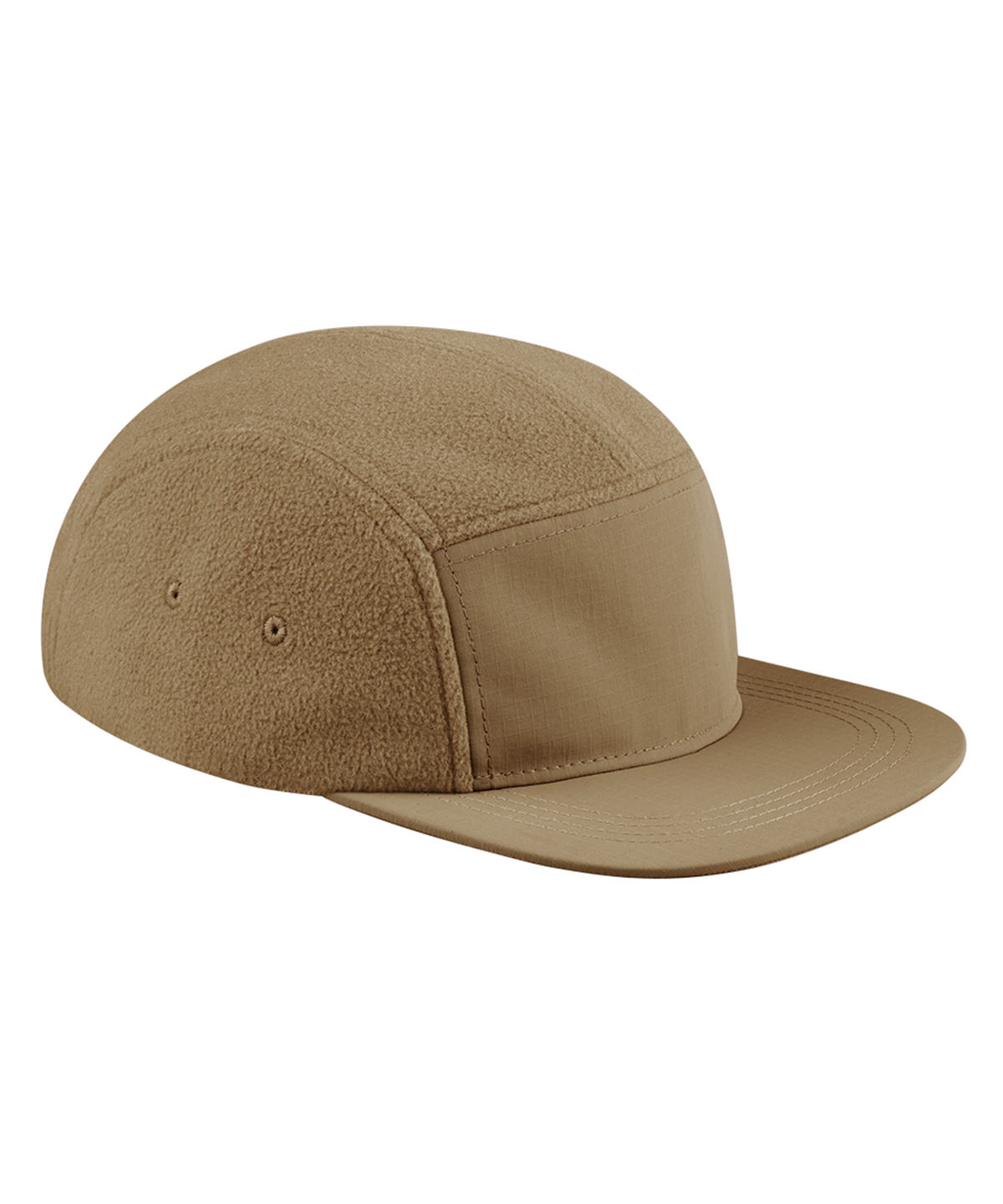 B220R_Biscuit_FT Recycled fleece outdoor camper cap - Image 1