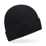 Organic cotton engineered patch beanie