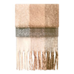 Fluffy check scarf