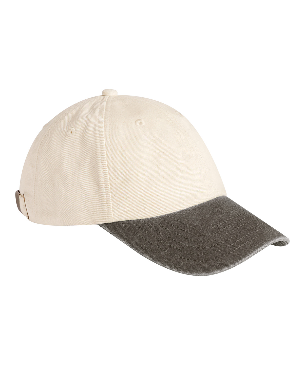 BC673_Natural_VintageBrown_FT Contrast peak low-profile vintage cap - Image 1