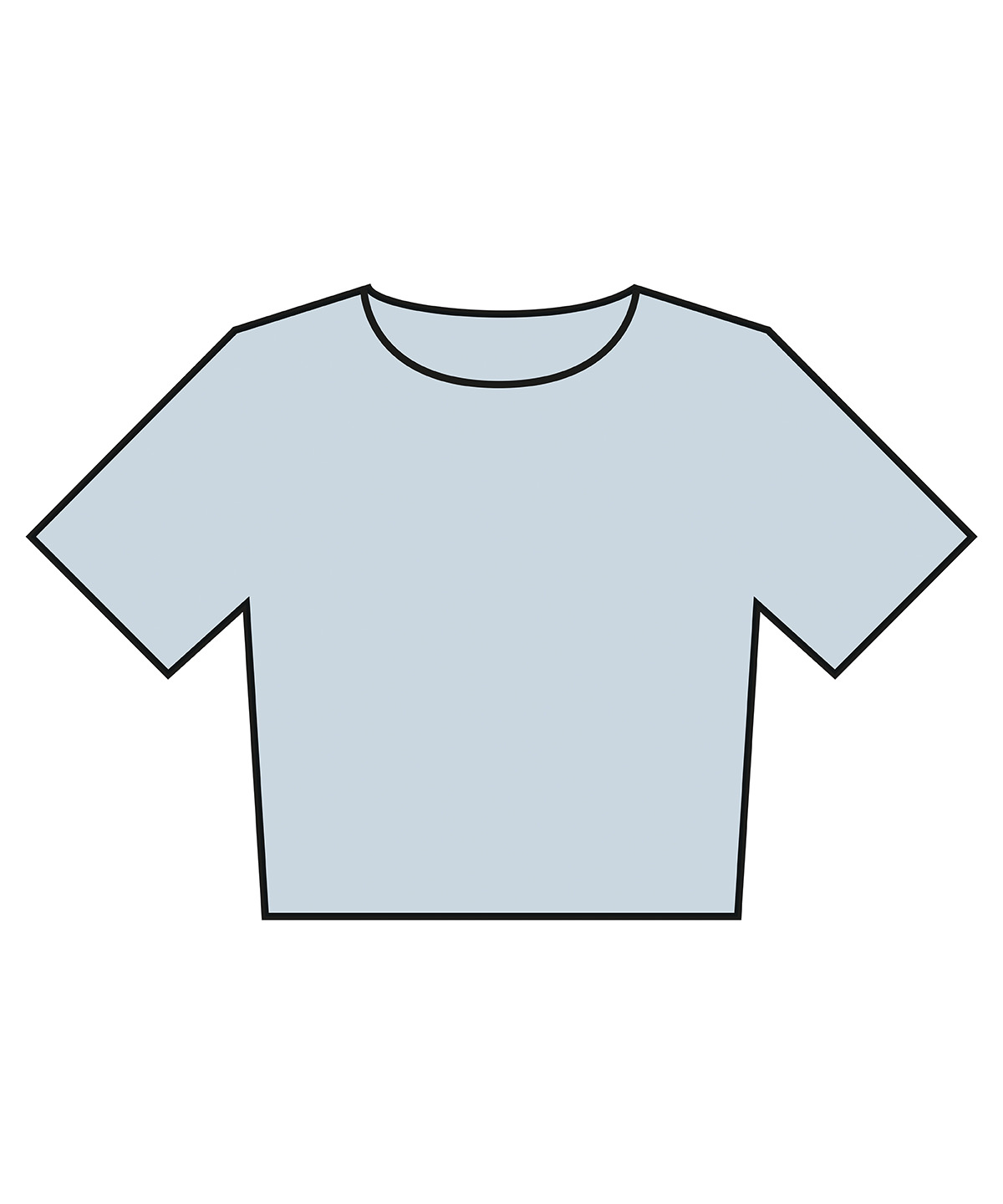 BE160_LightWashedDenim_FT Women’s heavyweight washed cropped tee - Image 1