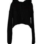 Women's cropped fleece hoodie
