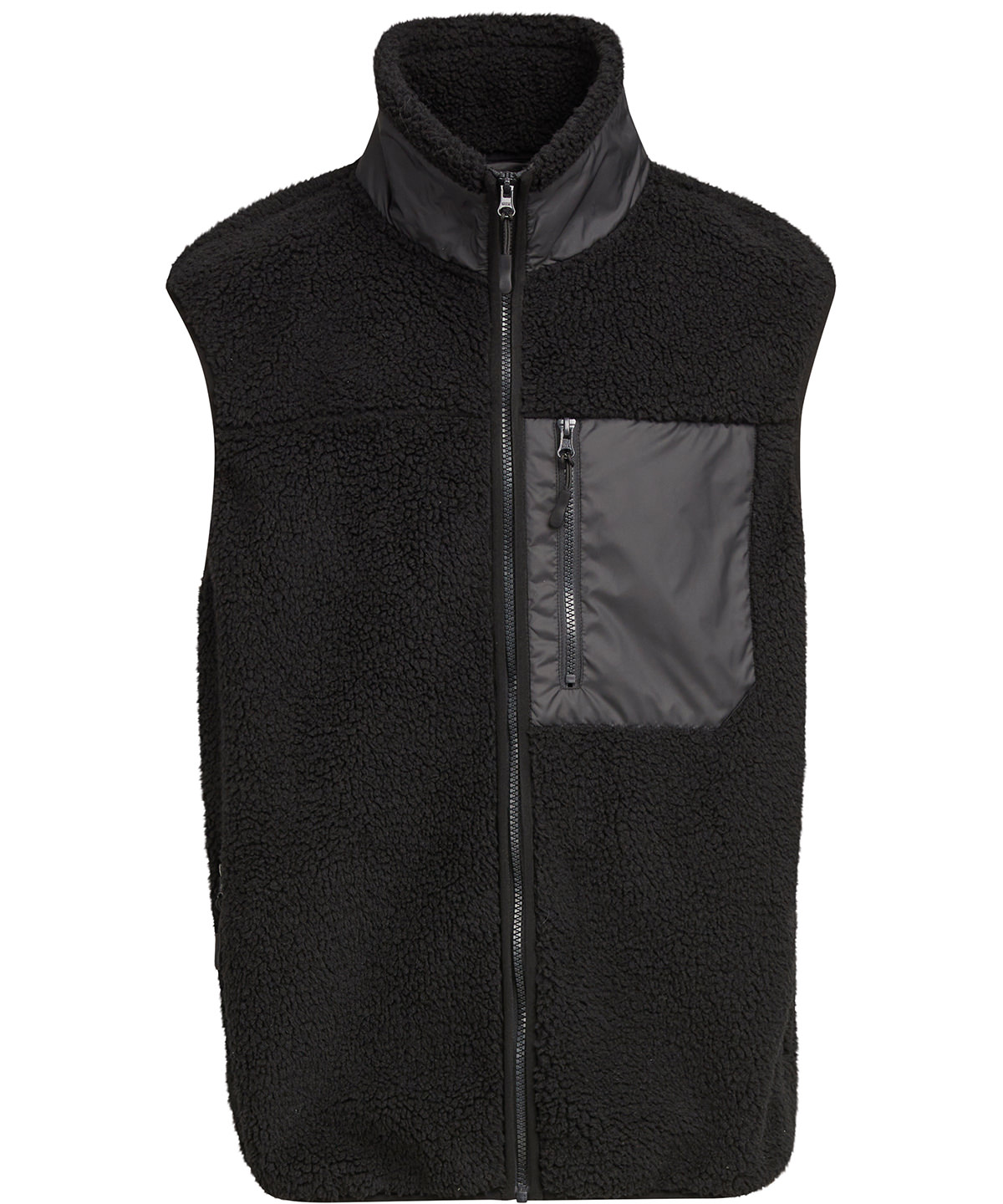 BY407_Black_FT Bonded sherpa vest - Image 1