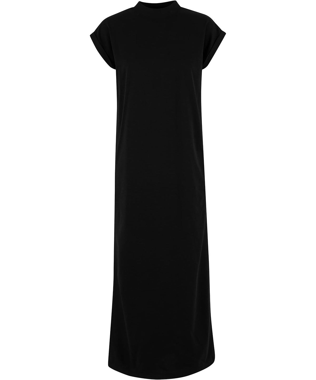 BY415_Black_FT Women’s Sorona long extended shoulder dress - Image 1