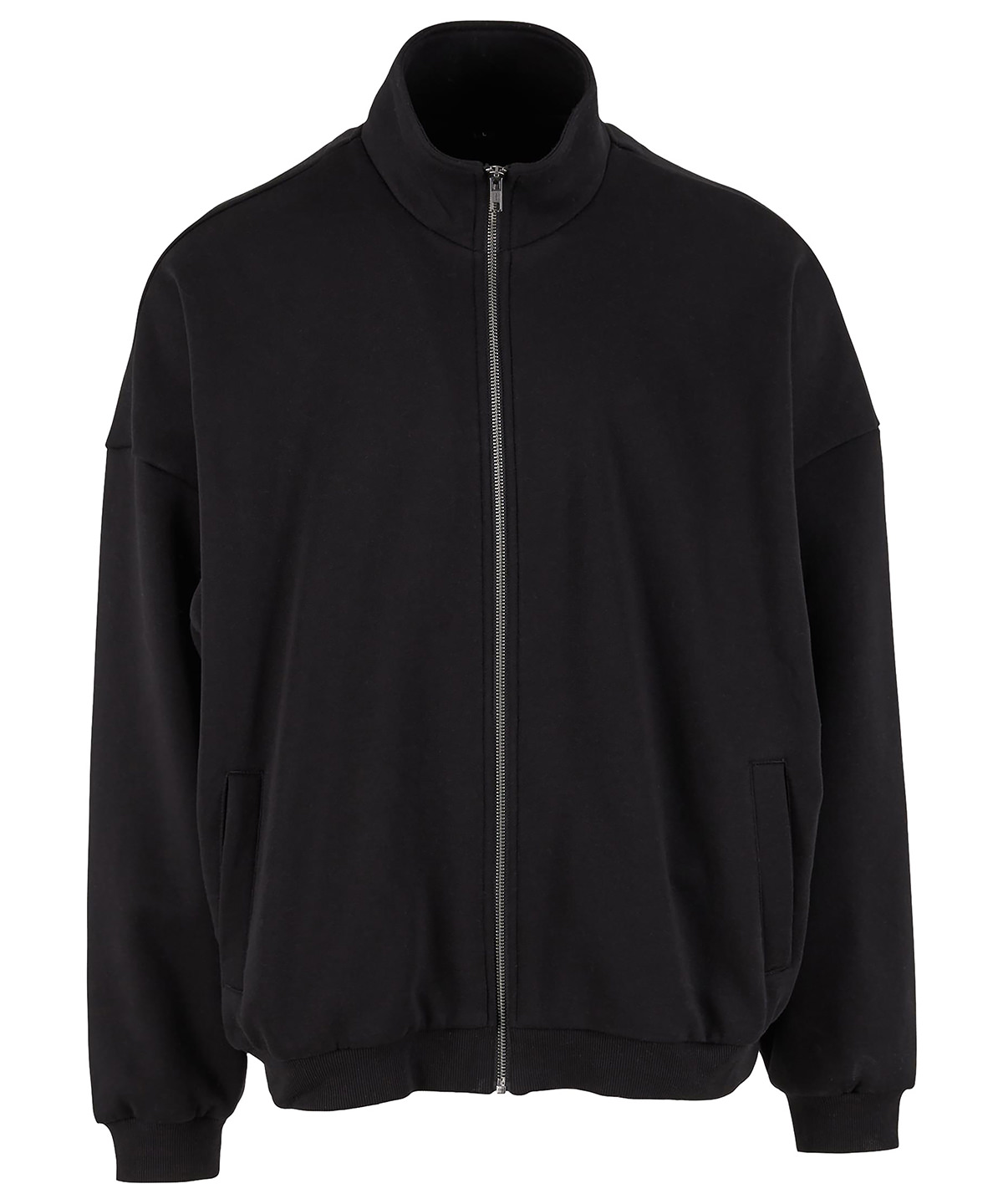 BY422_Black_FT Oversized zip jacket - Image 1