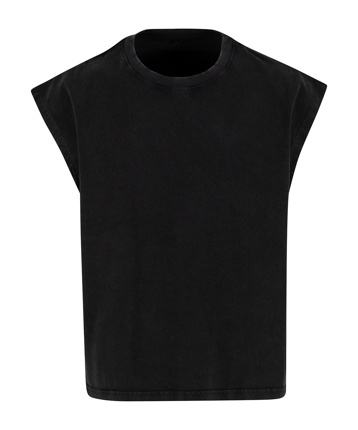 BY436_Black_FT Vintage cropped heavy sleeveless tee - Image 1