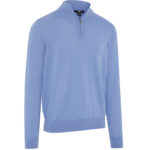 1/4-zip merino blend sweater