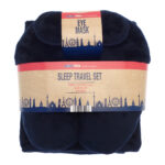 Travel set (neck pillow, eye mask and fleece blanket)