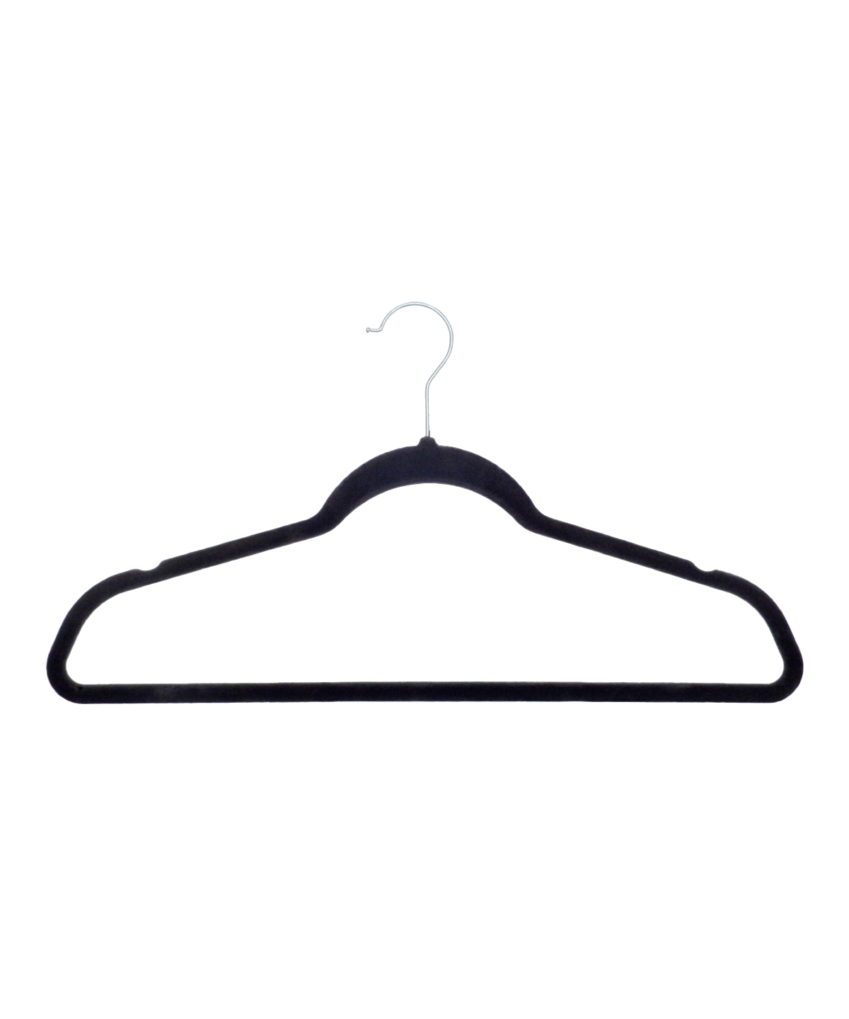 HL060_Black_FT Velvet-effect coat hangers (25-pack) - Image 1