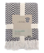 Recycled mixed-fabric throw