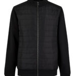 Regular fit quilted full-zip sweatshirt