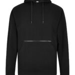 Regular fit piqué hoodie with zipped pocket