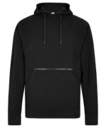 Regular fit piqué hoodie with zipped pocket