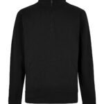 Regular fit 1/4-zip piqué sweatshirt