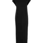 Women’s long extended shoulder dress