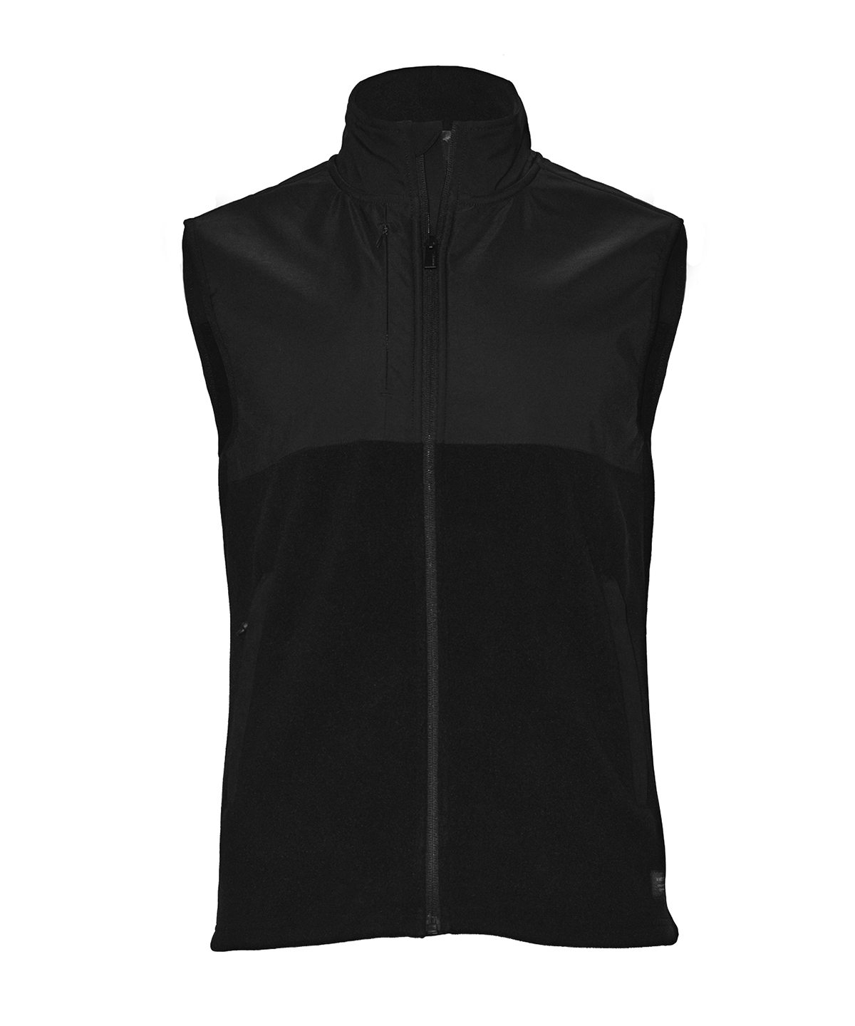 NP018_Black_FT Highland - Fashionable yoke fleece vest - Image 1