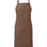 Cotton denim bib apron, organic and Fairtrade certified