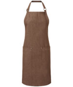 Cotton denim bib apron, organic and Fairtrade certified
