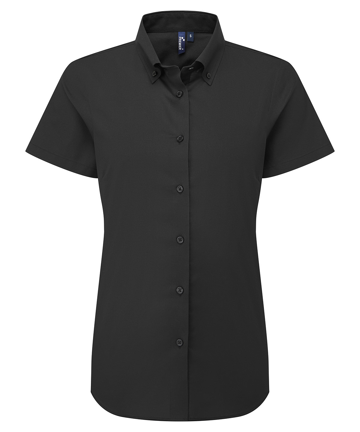 PR386_Black_FT Women’s ‘Supreme’ Oxford short sleeve shirt - Image 1