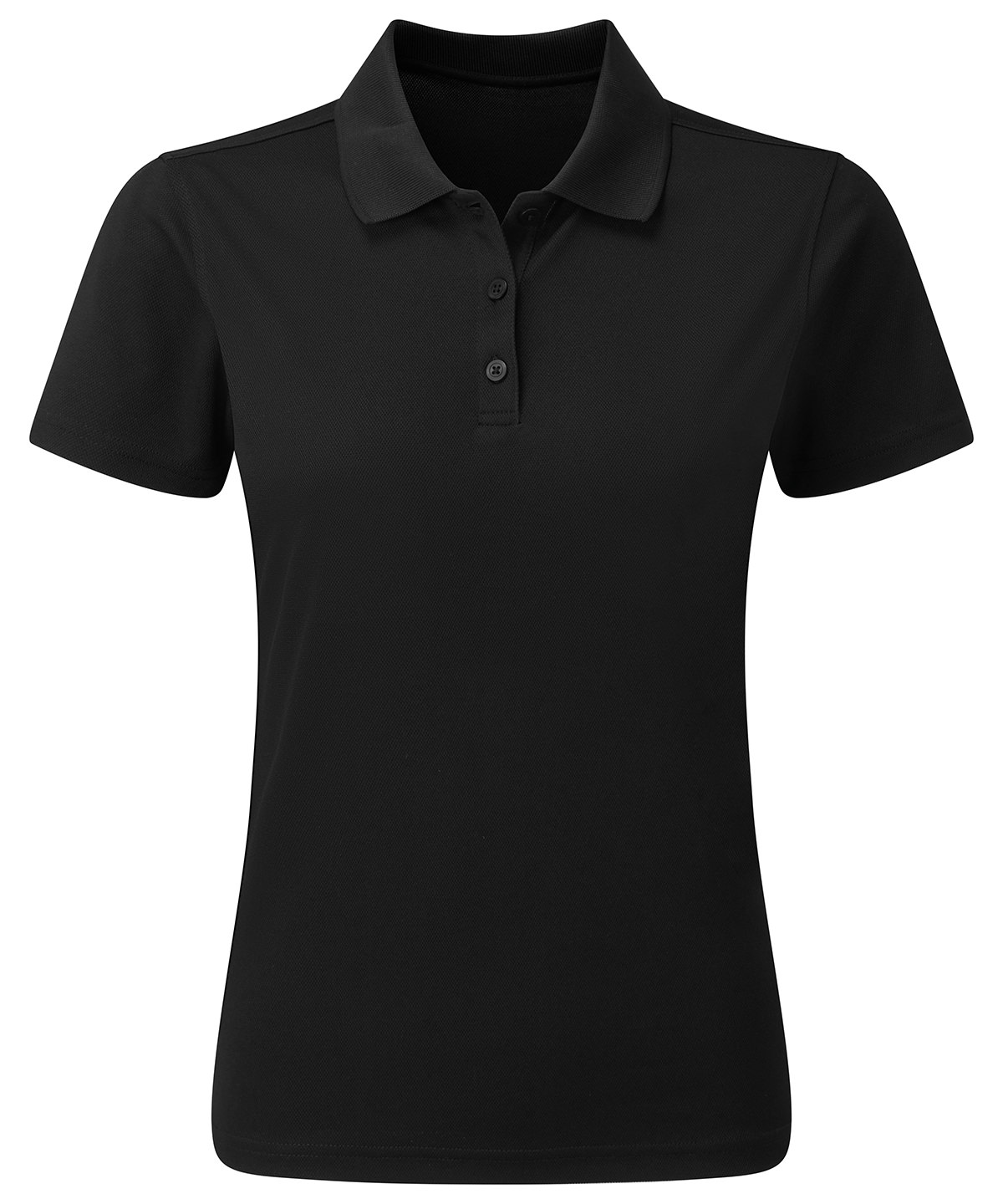 PR633_Black_FT Women’s Spun Dyed Recycled Polo Shirt - Image 1