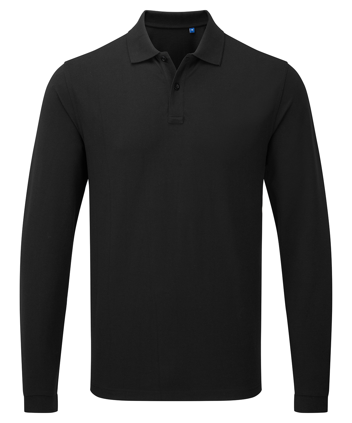 PR997_Black_FT ‘Essential’ unisex long sleeve workwear polo shirt - Image 1