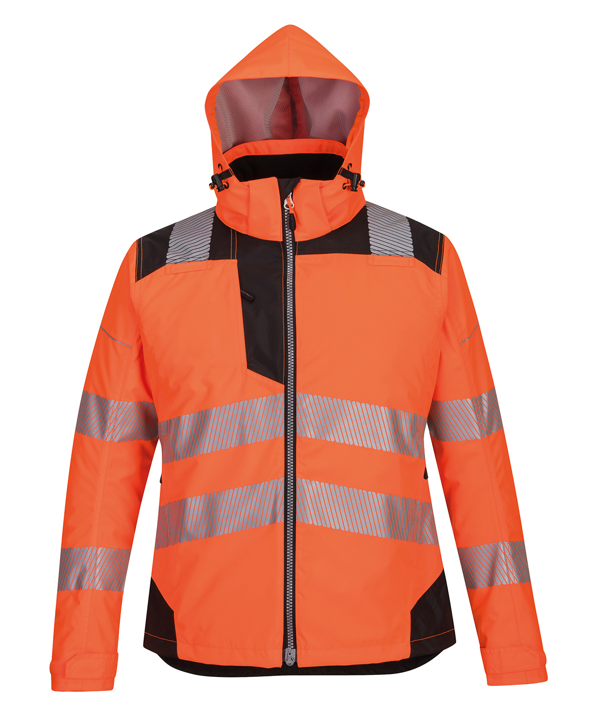 PW419_Orange_Black_FT Women’s PW3 Hi-vis winter jacket (PW382) - Image 1