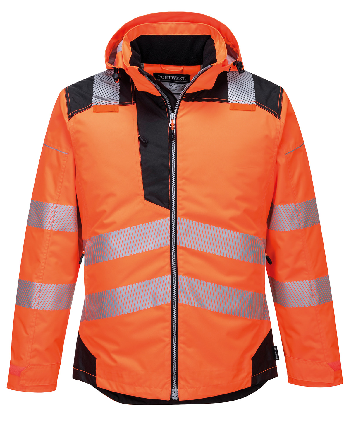 PW420_Orange_Black_FT PW3 Hi-vis winter jacket (T400) - Image 1