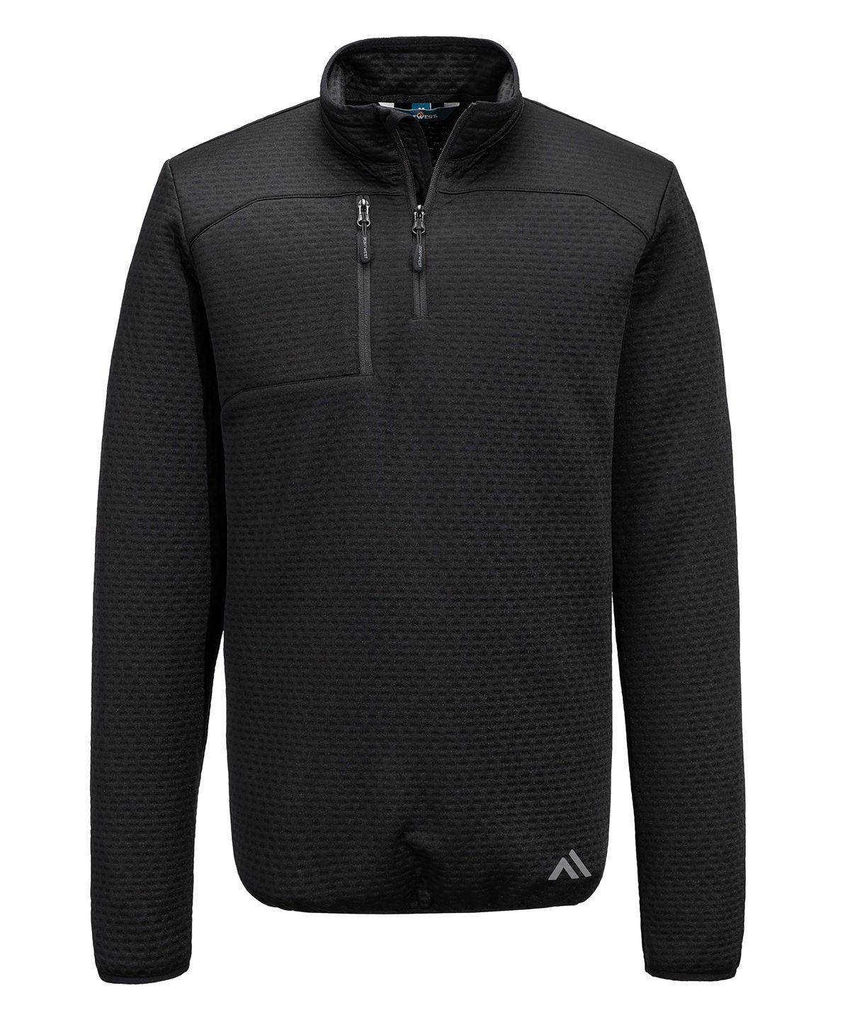 PW544_Black_FT KX3 Sport textured ¼-zip sweatshirt (KX376) - Image 1