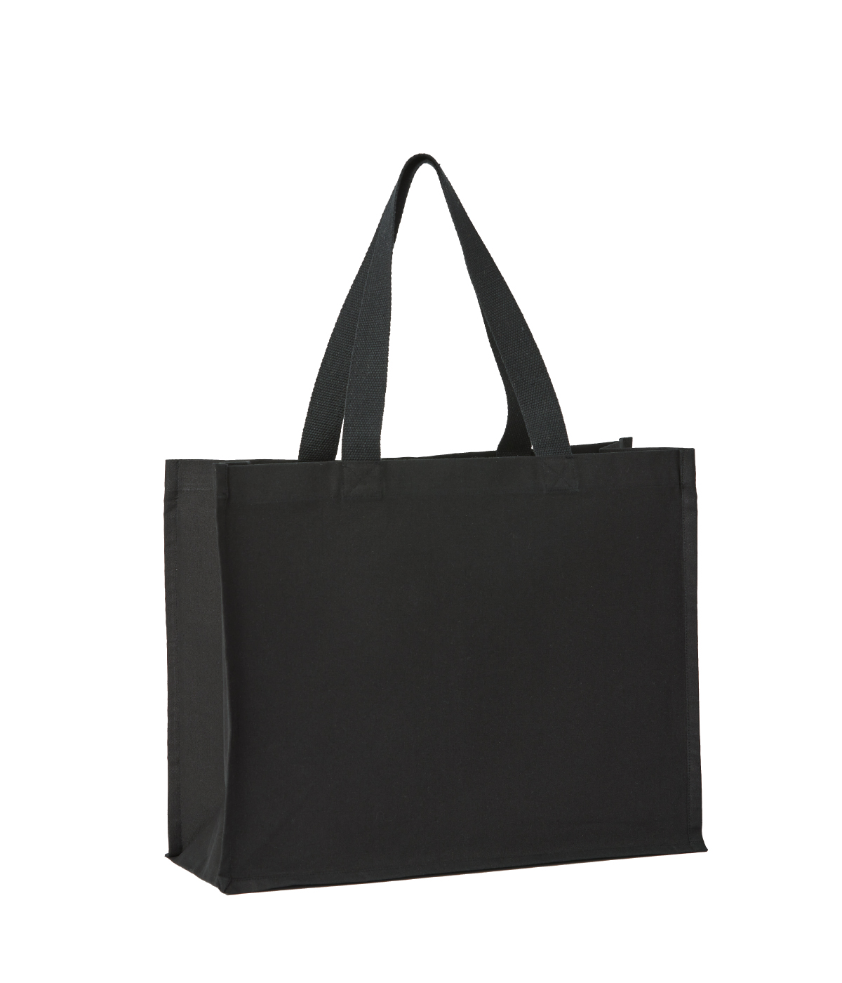 RL675_Black_FT Recycled premium canvas stand-up shopper - Image 1