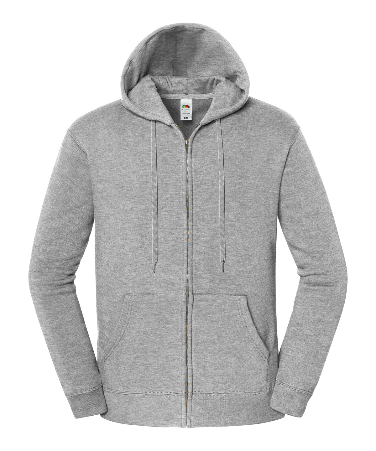 SS443_AthleticHeather_FT Iconic premium hooded sweat jacket - Image 1