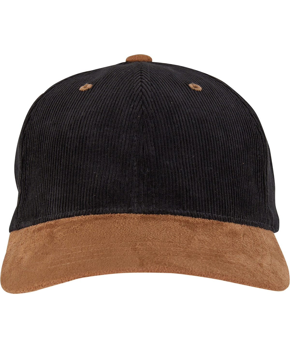 YP262_Black_Caramel_FT Corduroy classic suede cap (9279) - Image 1