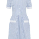 Button Front Stripe Dress 913119C