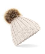 Fur pop pom chunky beanie - Image 6