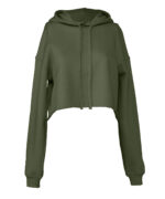Women's cropped fleece hoodie - Image 4