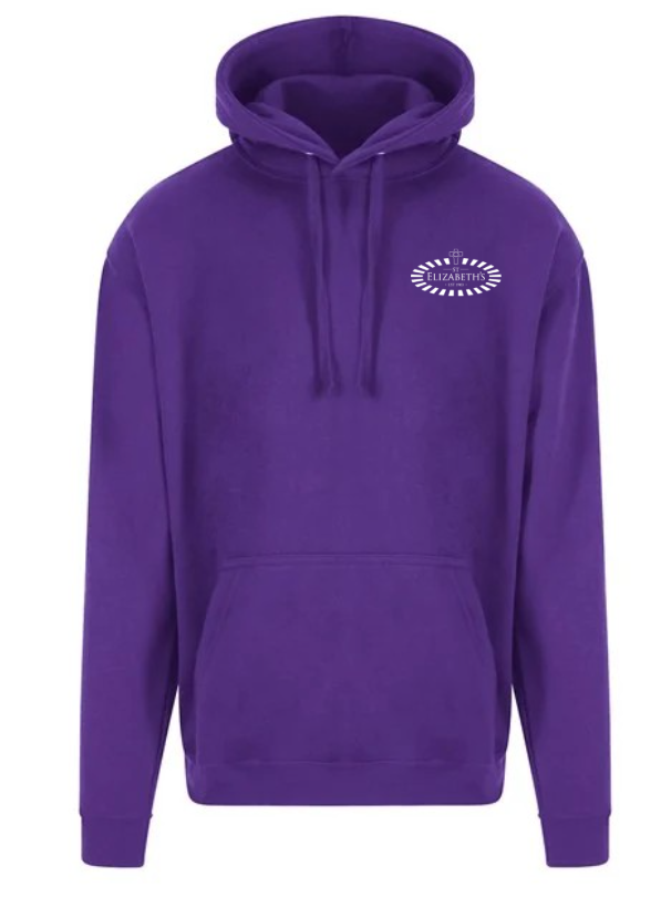 Hoodie-Front.png St. Elizabeth’s – RX350 Hoodie – Purple ***Non Returnable - Image 1