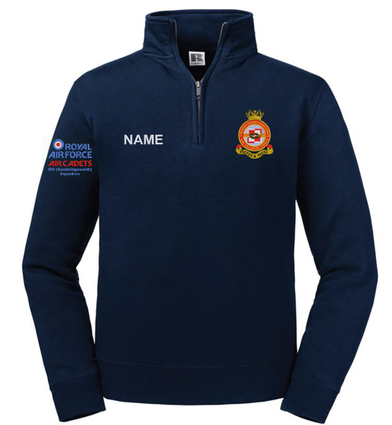 J270M.png 309 SAWBRIDGEWORTH SQUADRON - J270M ¼ ZIP SWEATSHIRT– FRENCH NAVY *NON REFUNDABLE - Image 1