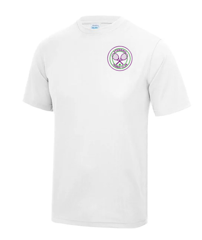 JC001-WHITE.png STEBBINS TENNIS - JC001 UNISEX COOL T – WHITE *NON REFUNDABLE - Image 1
