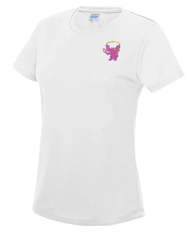 JC005-WHITE-1.png Henham Tennis – JC005 Women's Cool T-Shirt – *NON REFUNDABLE - Image 1