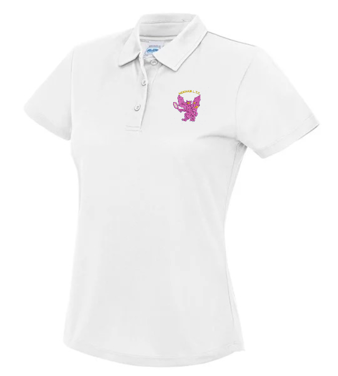 JC045-WHITE.png Henham Tennis – JC045 Women's Cool Polo – *NON REFUNDABLE - Image 1