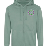 STEBBINS TENNIS - JH050 UNISEX ZIP HOODIE  –  DUSTY GREEN - *NON REFUNDABLE