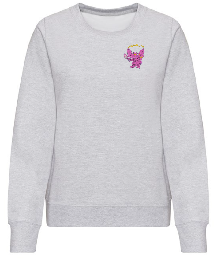 JH30F-HEATHER-GREY.png Henham Tennis – JH30F Women's Sweatshirt – *NON REFUNDABLE - Image 1