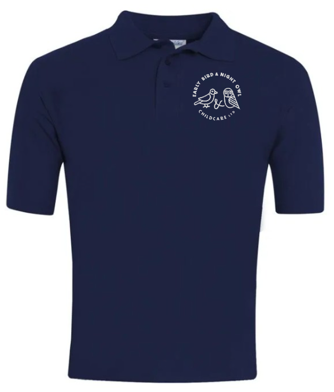 POLO-WITH-LOGO-.png Early Bird and Night Owl Childcare Polo Shirt - Image 1