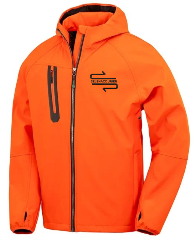 R909X-CHEST.png Selenacourier - R909X HOODED SOFTSHELL - *NON REFUNDABLE - Image 1