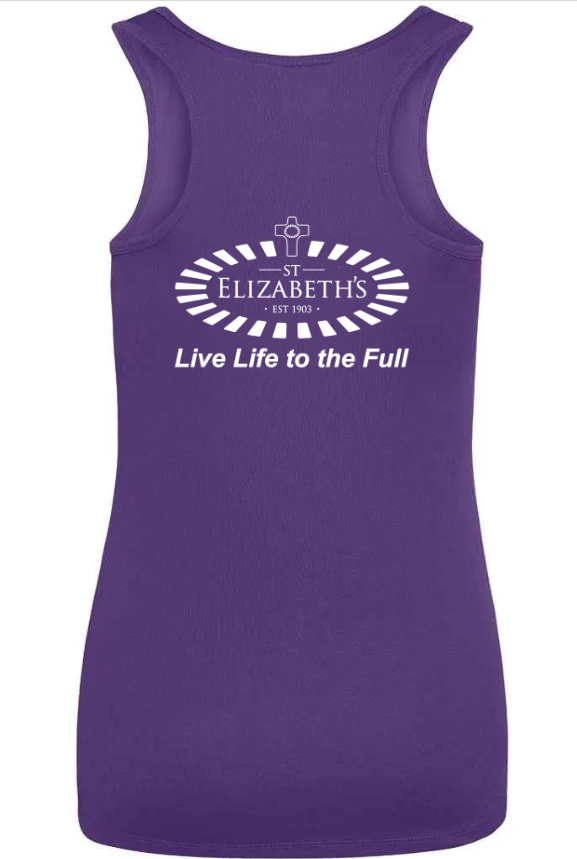 Womens-Vest-Back.png St. Elizabeth’s – LIVE LIFE TEAM – JC015 Women's Cool Vest - Purple***Non Returnable - Image 1