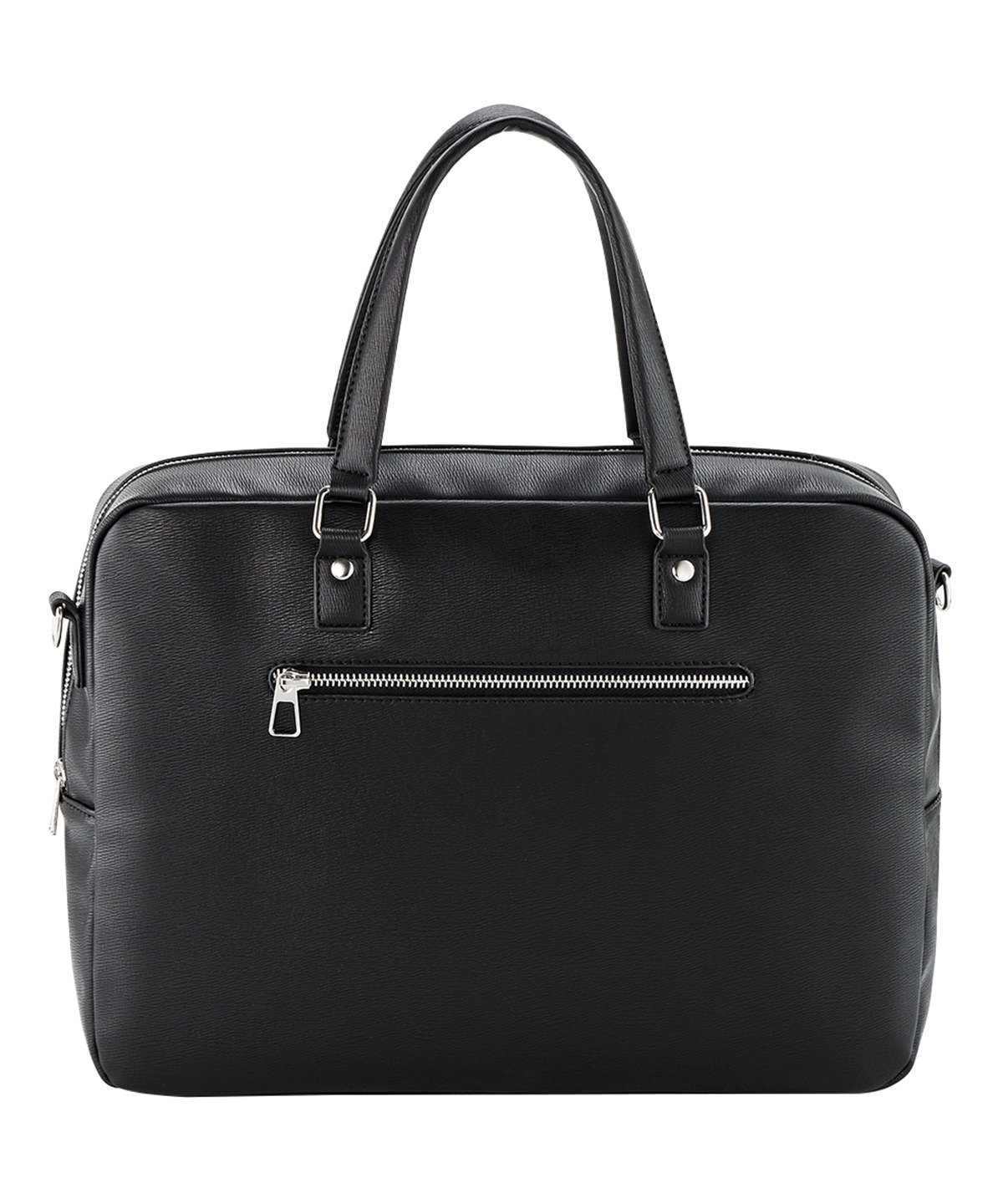 QD771_Black_FT Tailored luxe PU briefcase - Image 1