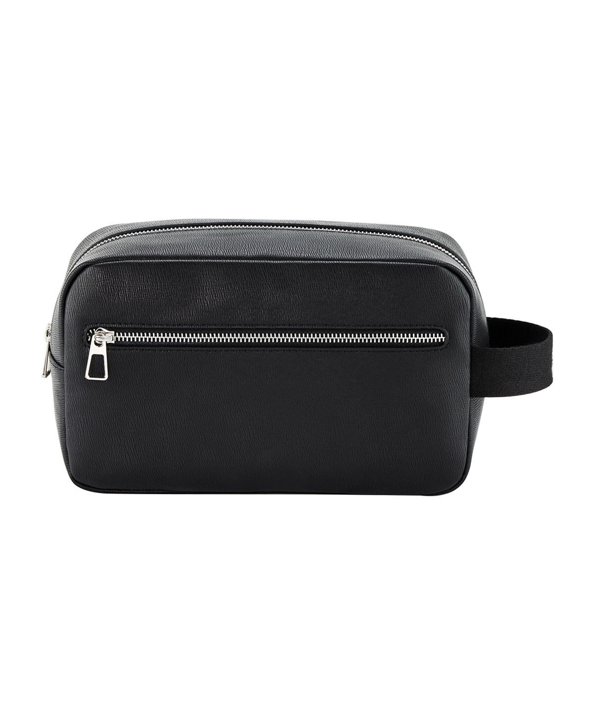 QD779_Black_FT Tailored luxe PU wash bag - Image 1