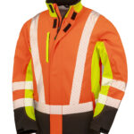 Recycled 3-layer printable 3-tone safety softshell