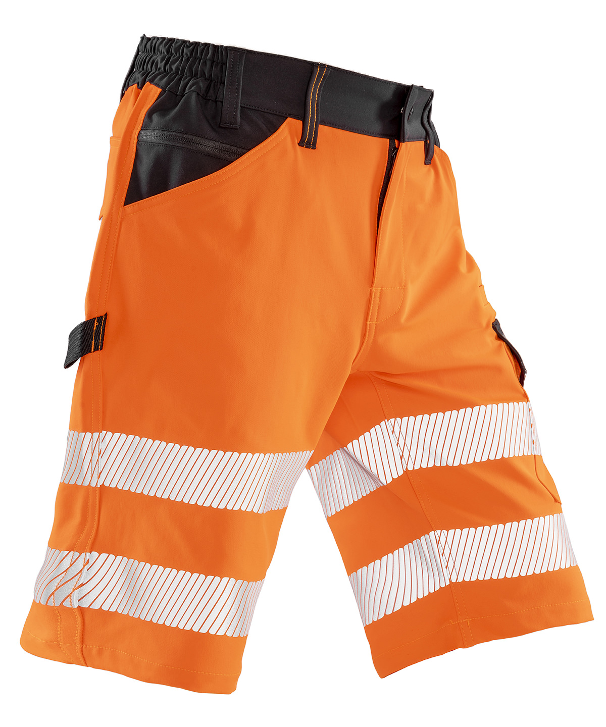 R519X_FluorescentOrange_FT Safe-Guard recycled dynamic stretch safety shorts - Image 1